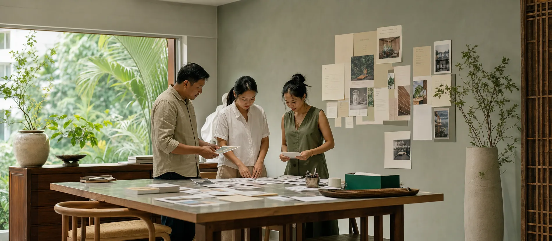 A Bangkok team working through a practical business process