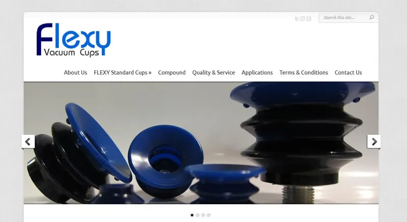 Website work for Flexy Vacuumcups